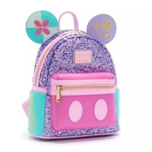 Loungefly Mickey Mouse The Main Attraction: It's A Small World Mini Backpack